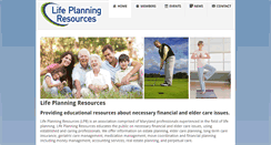 Desktop Screenshot of lifeplanningresources.org