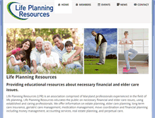 Tablet Screenshot of lifeplanningresources.org